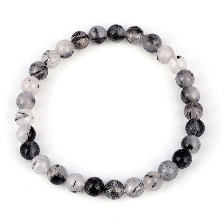 Black Rutile Stretch Bracelet