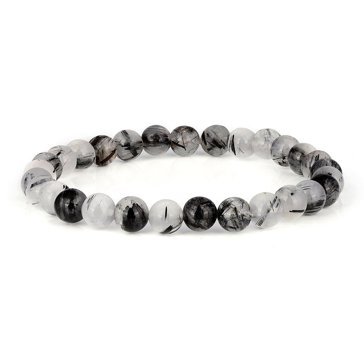 Black Rutile Stretch Bracelet