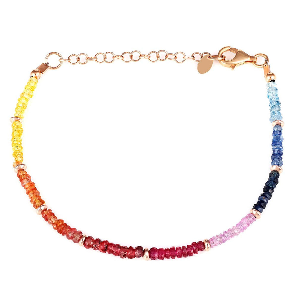 Multi Gemstone Silver Bracelet