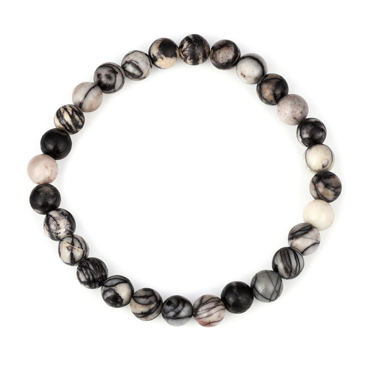 Picasso Jasper Beads Stretch Bracelet