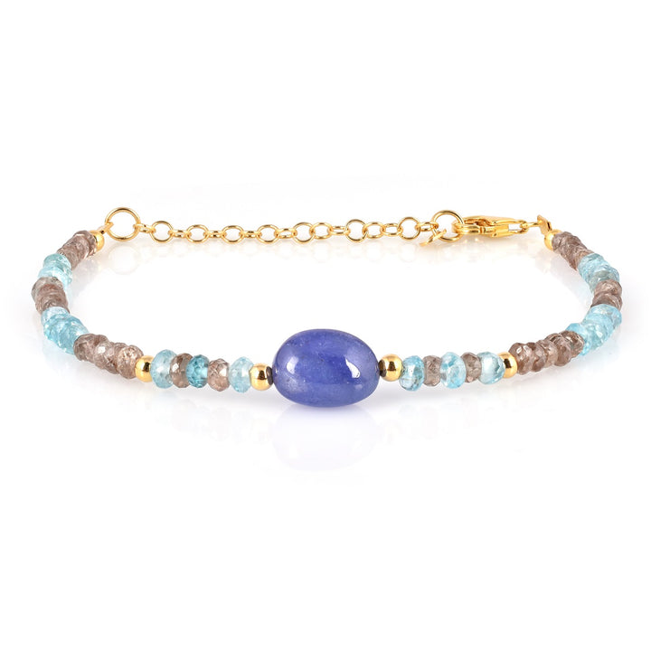 Zircon and Tanzanite Silver Bracelet