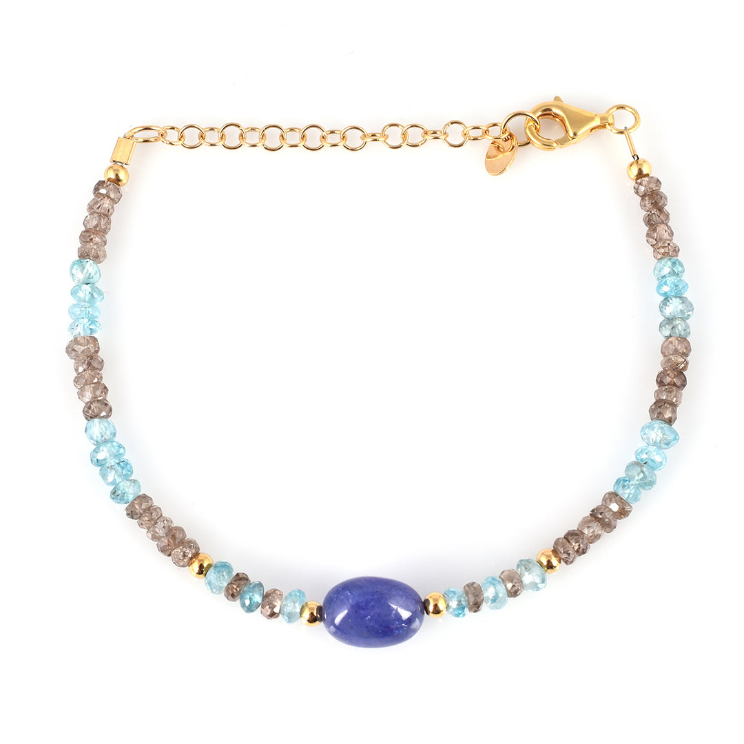 Zircon and Tanzanite Silver Bracelet