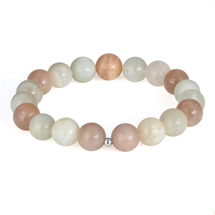 Multi Moonstone Beads Stretch Bracelet