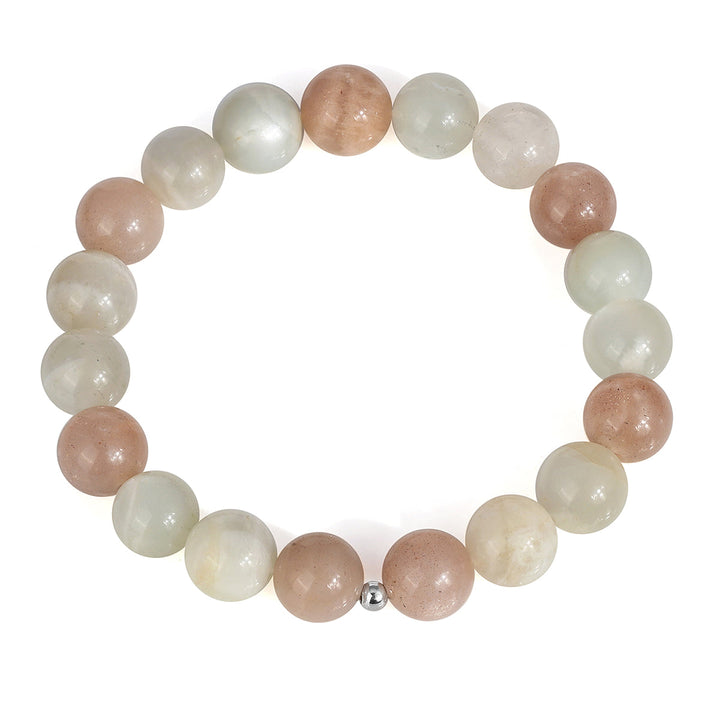 Multi Moonstone Beads Stretch Bracelet