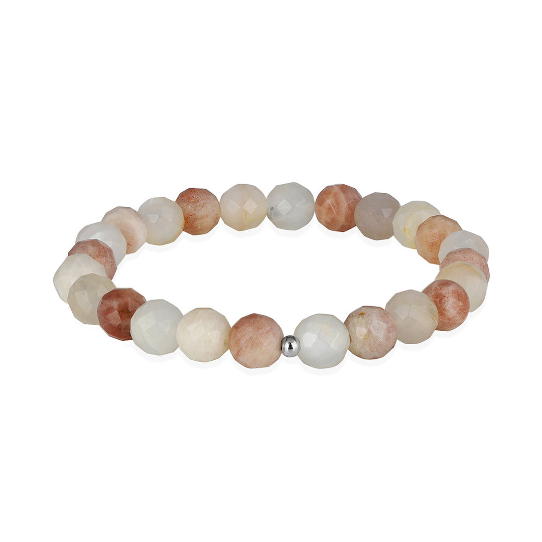 Aesthetic Multicolor Moonstone Stretch Bracelet