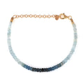 Santa Maria Aquamarine Beads Silver Bracelet