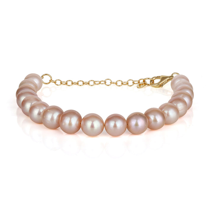 Pearl Round Beads Silver Bracelet