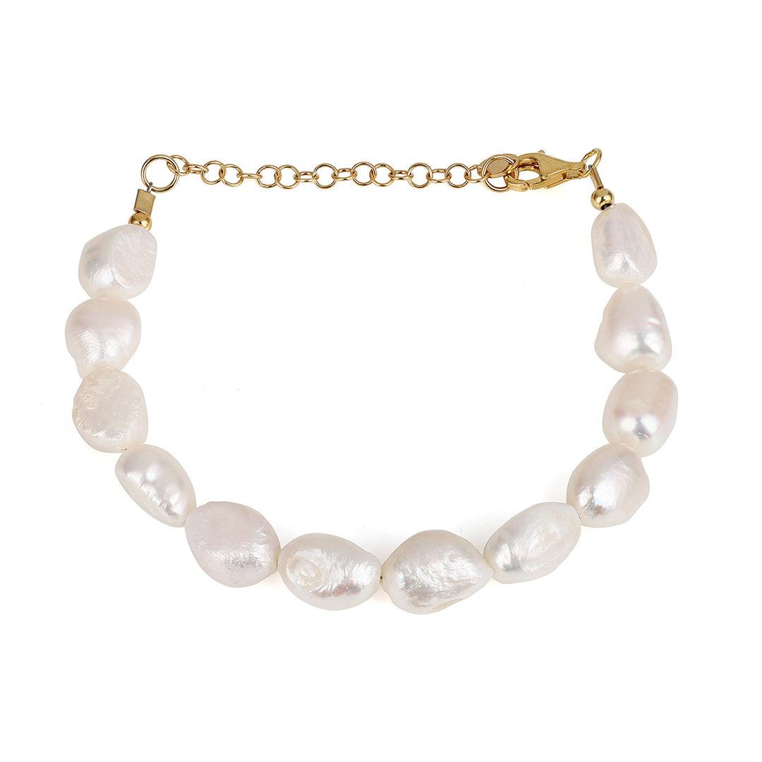 Sterling Silver Cultured Pearl Beads Bracelet