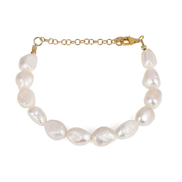 Sterling Silver Cultured Pearl Beads Bracelet
