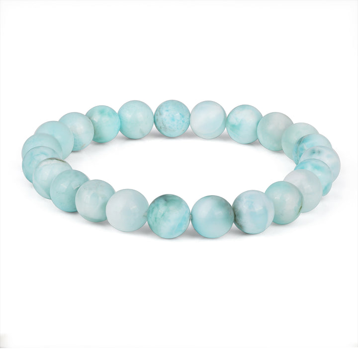 Natural Larimar Stretch Bracelet