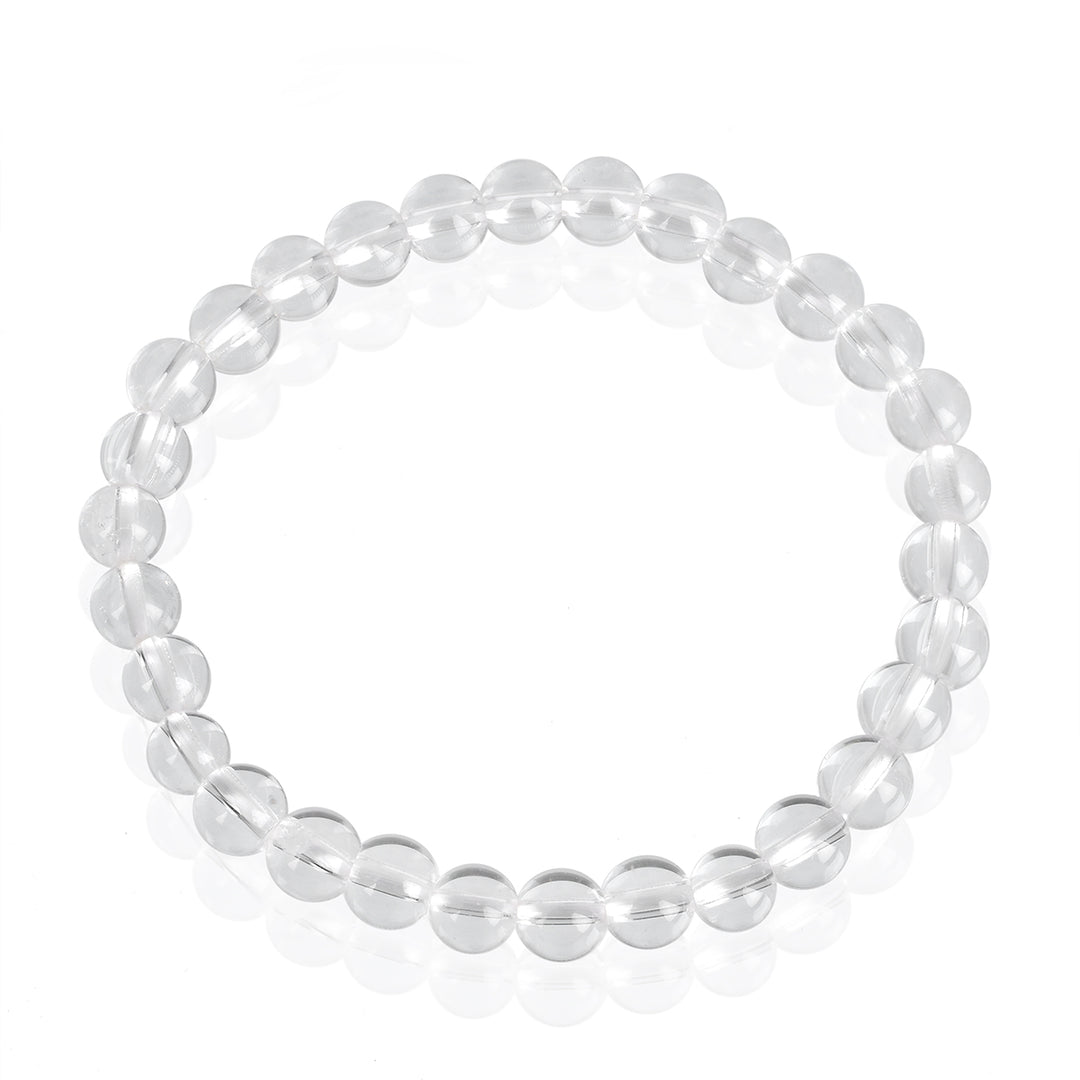 Crystal Clear Quartz Gemstone Beads in Bracelet