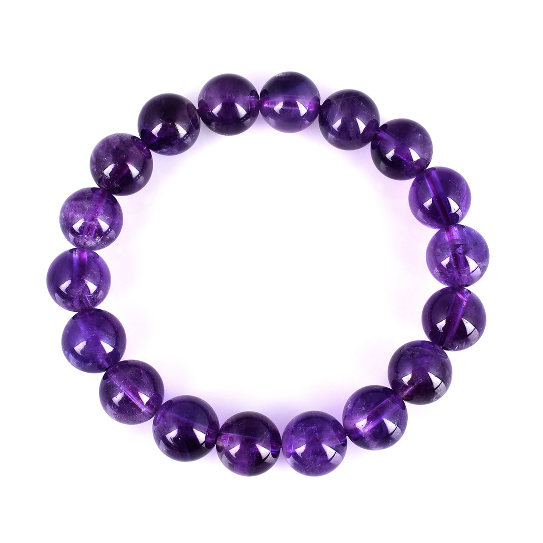 Amethyst Unisex Stretch Bracelet