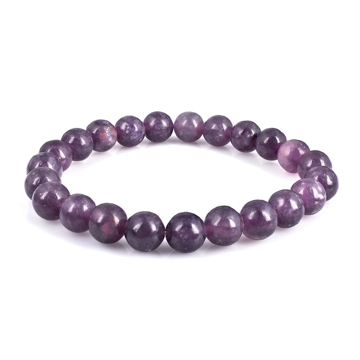 Lepidolite Beads Stretch Bracelet