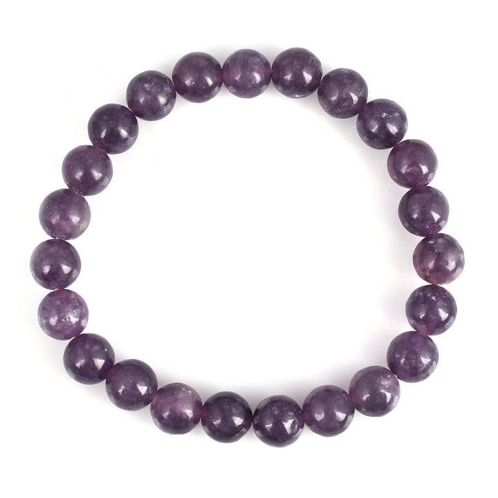 Lepidolite Beads Stretch Bracelet