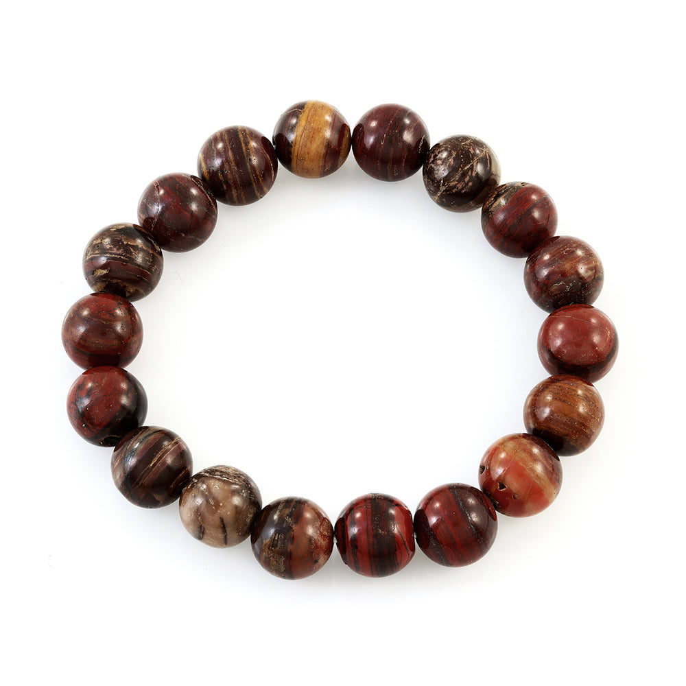 Red Jasper Unisex Stretch Bracelet