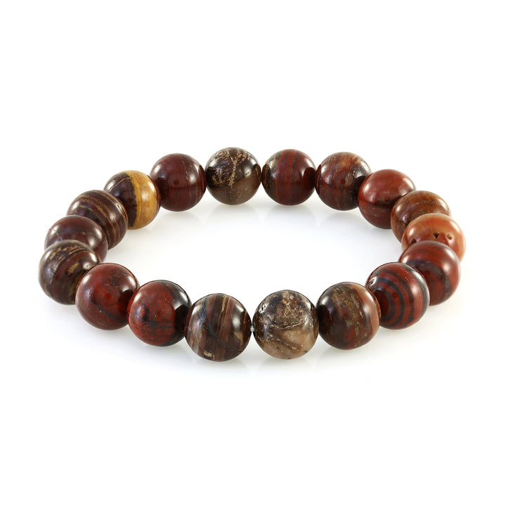 Red Jasper Unisex Stretch Bracelet