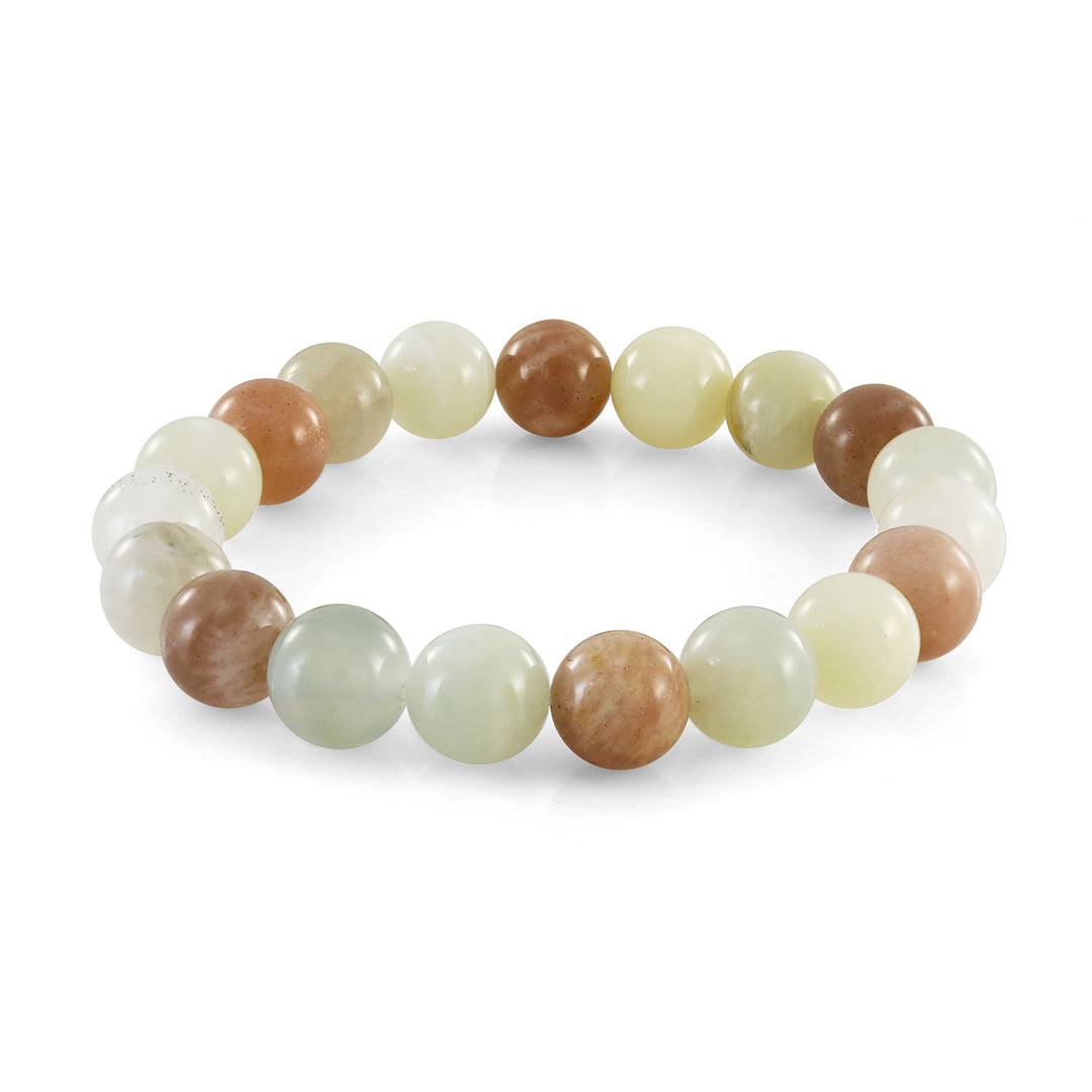 Multi Moonstone Unisex Stretch Bracelet