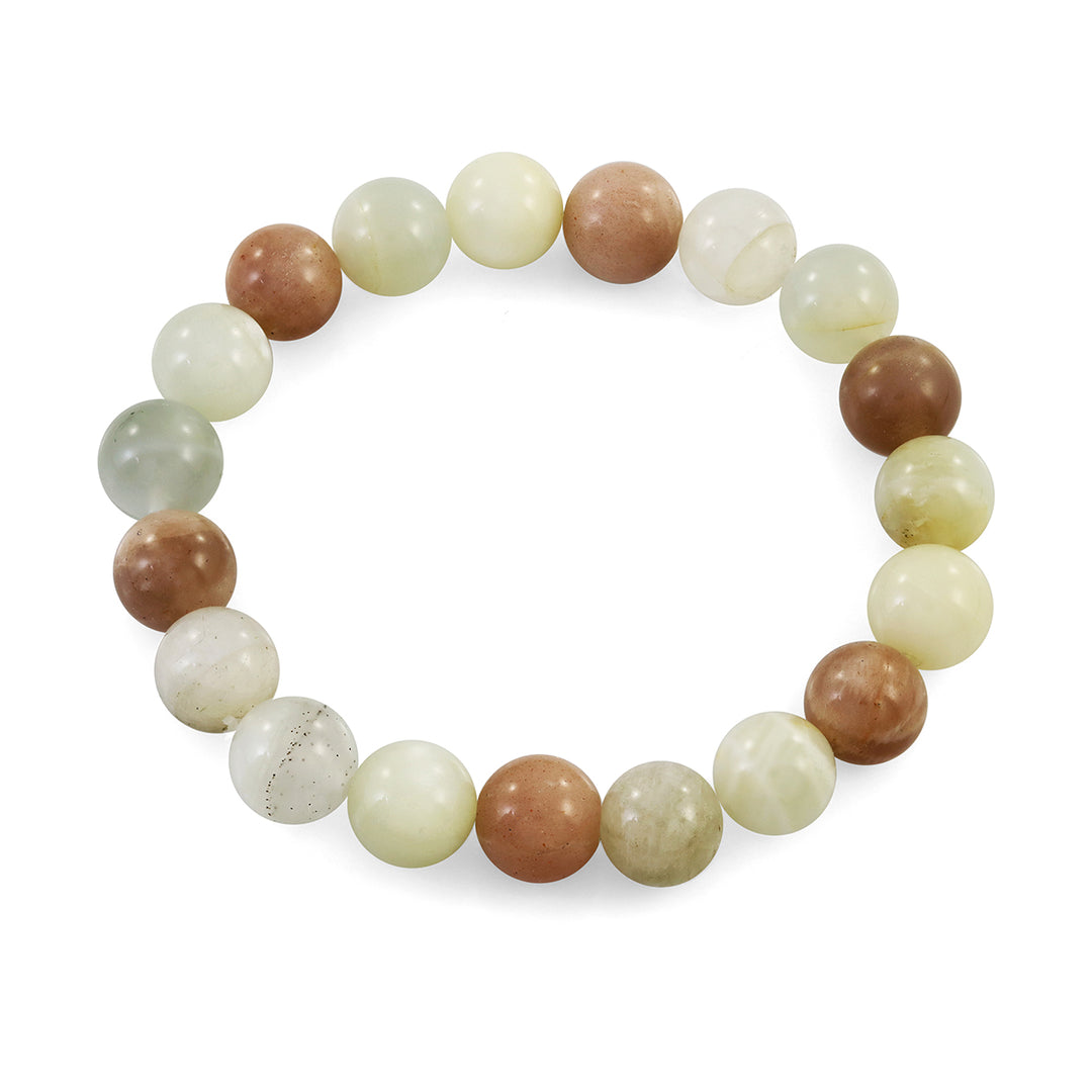 Multi Moonstone Unisex Stretch Bracelet