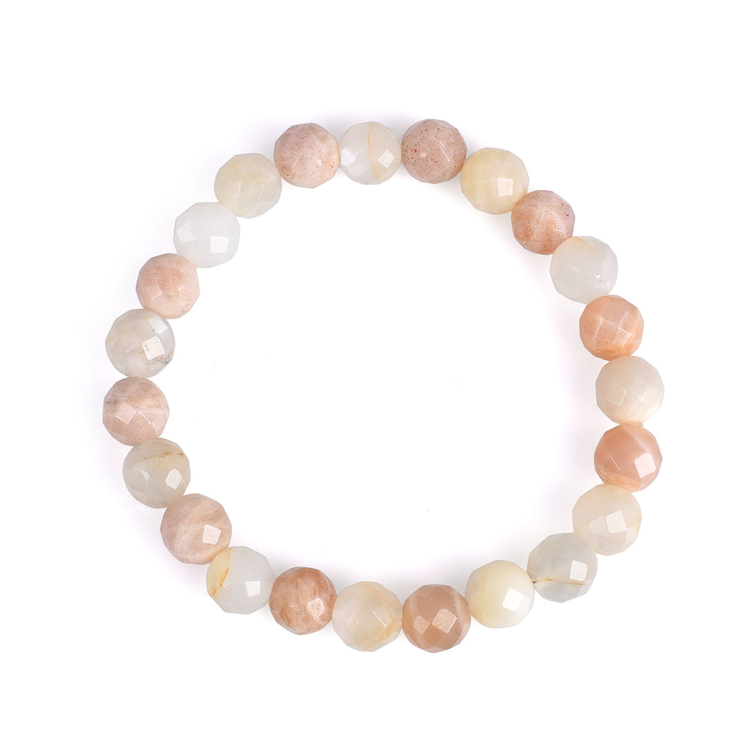 Multicolor Moonstone Unisex Stretch Bracelet