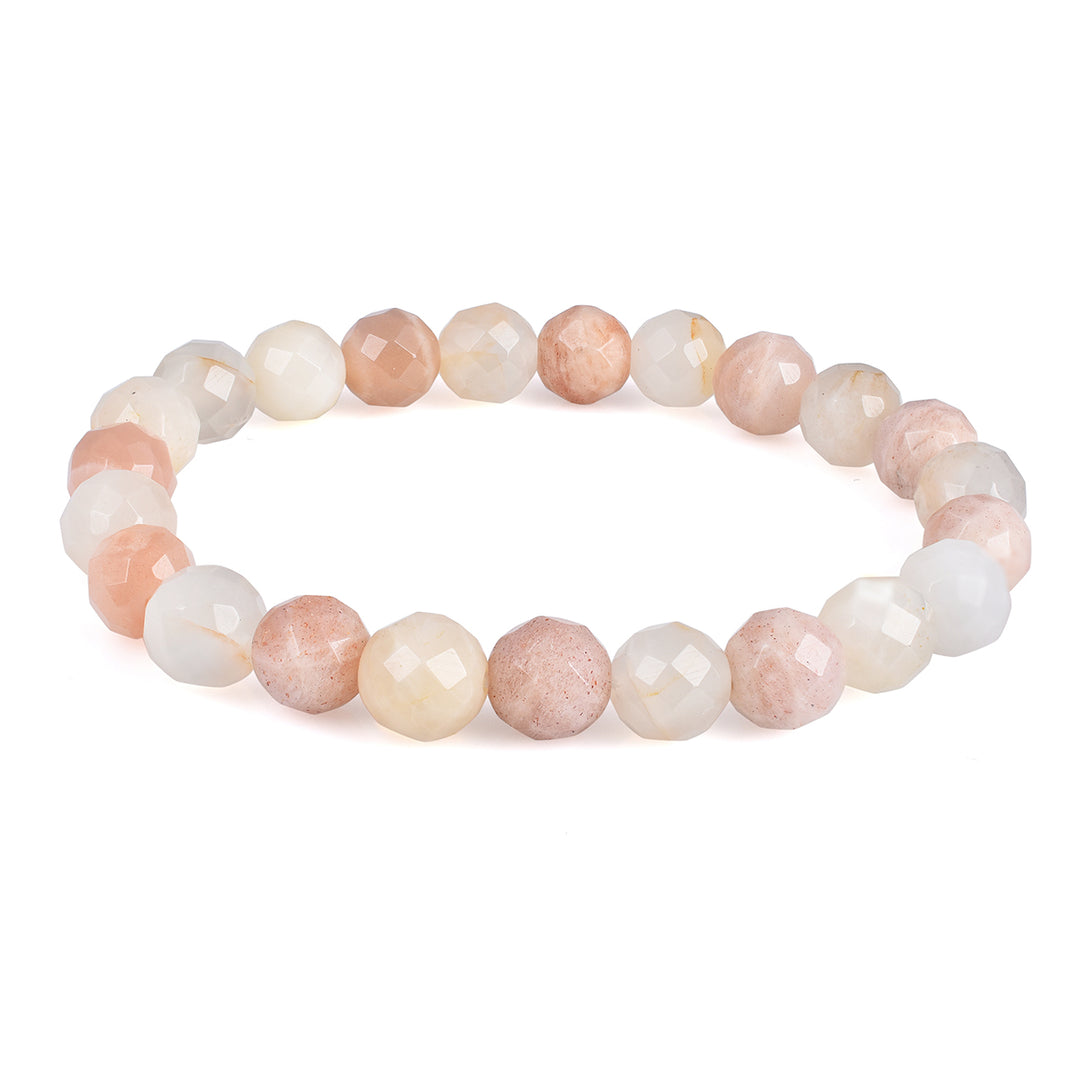 Multicolor Moonstone Unisex Stretch Bracelet