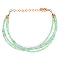 Chrysoprase Layered Silver Bracelet