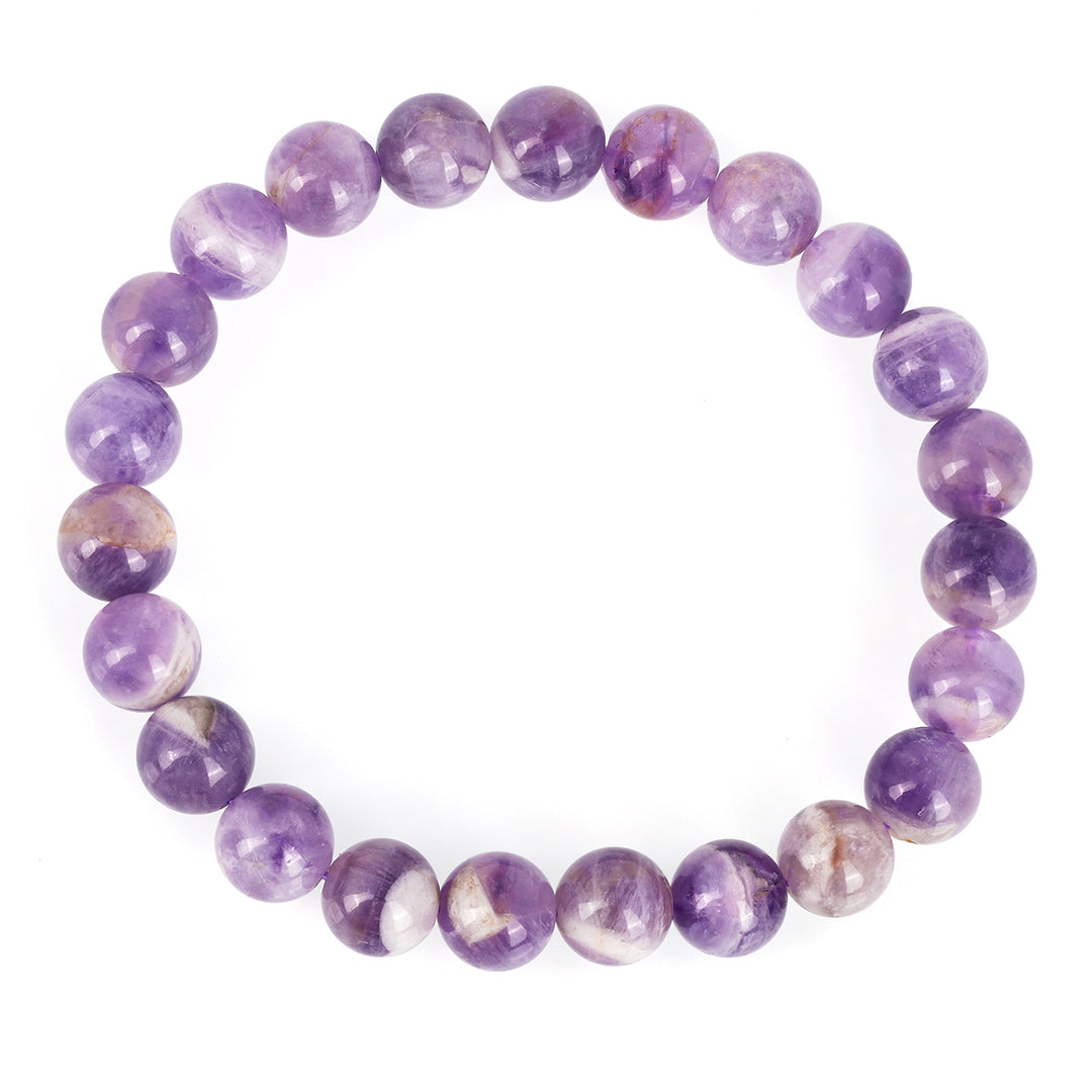 Chevron Amethyst Stretch Bracelet