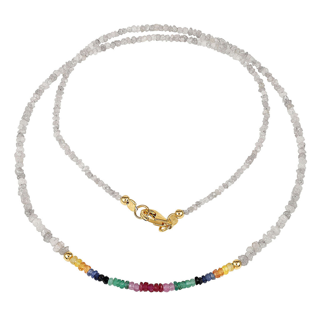 Diamond and Multi Sapphire Choker Necklace