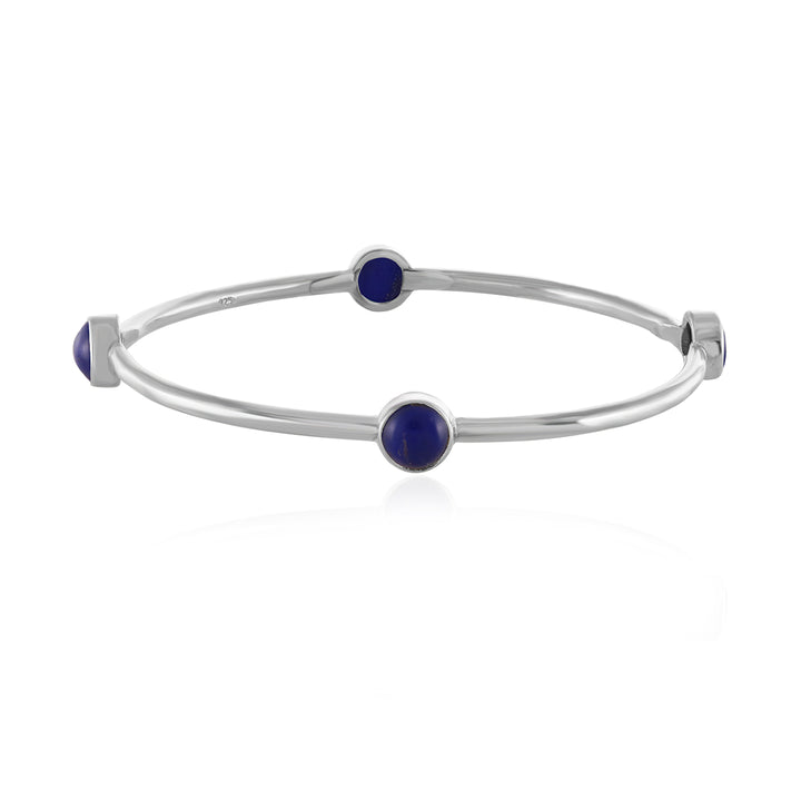 Sterling Silver Lapis Lazuli Bangles