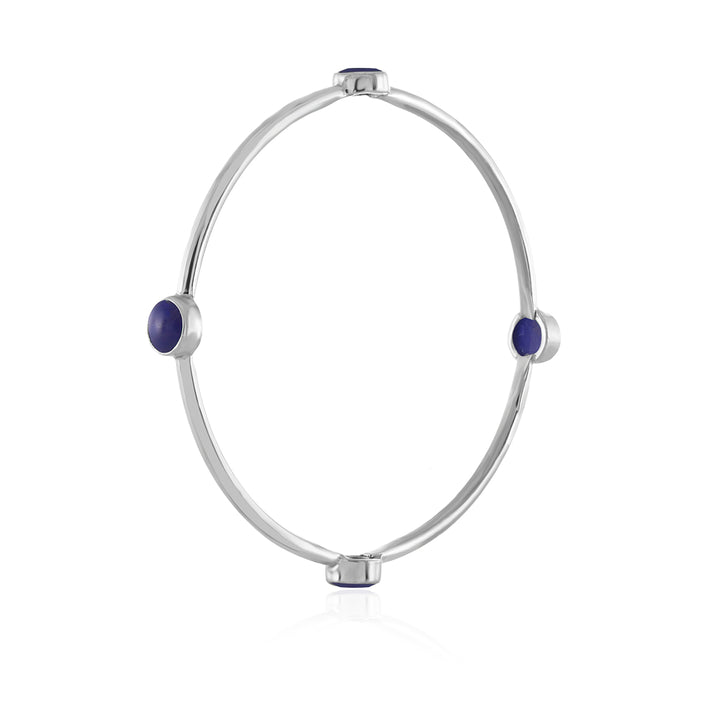 Sterling Silver Lapis Lazuli Bangles