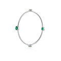Sterling Silver Green Onyx Bangles