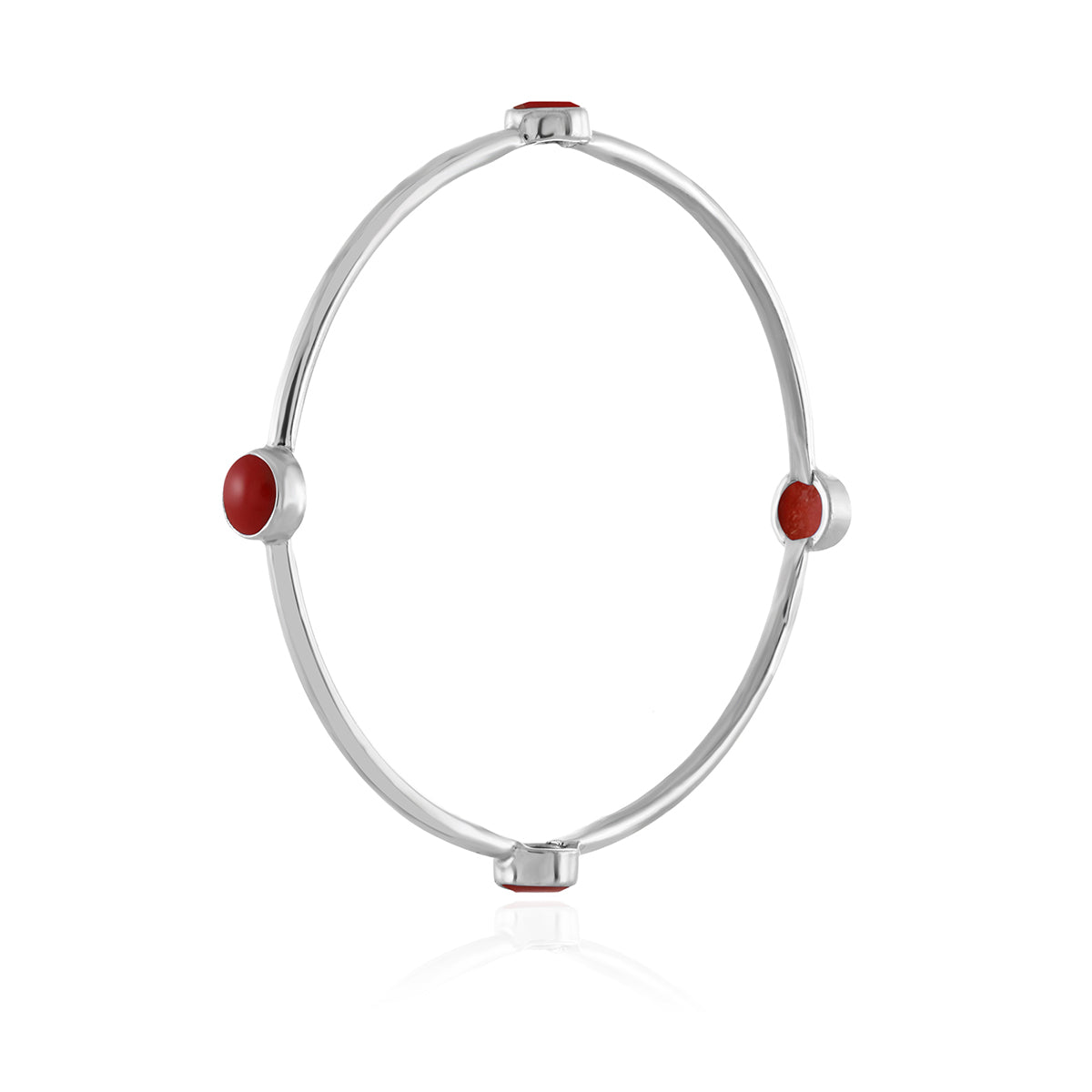 Sterling Silver Coral Bangles