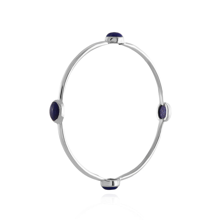 Lapis Lazuli Silver Bangles