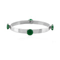 Green Onyx Sterling Silver Bangles