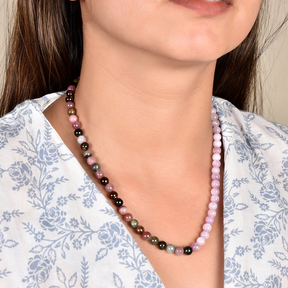 Kunzite and Multi Tourmaline Choker Necklace