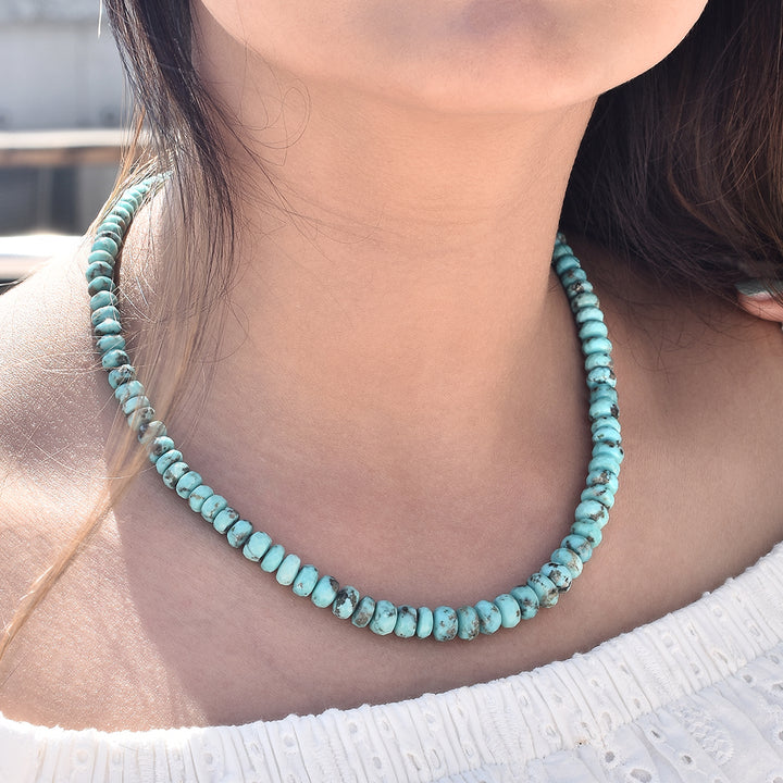 Turquoise Rondelles Choker Necklace