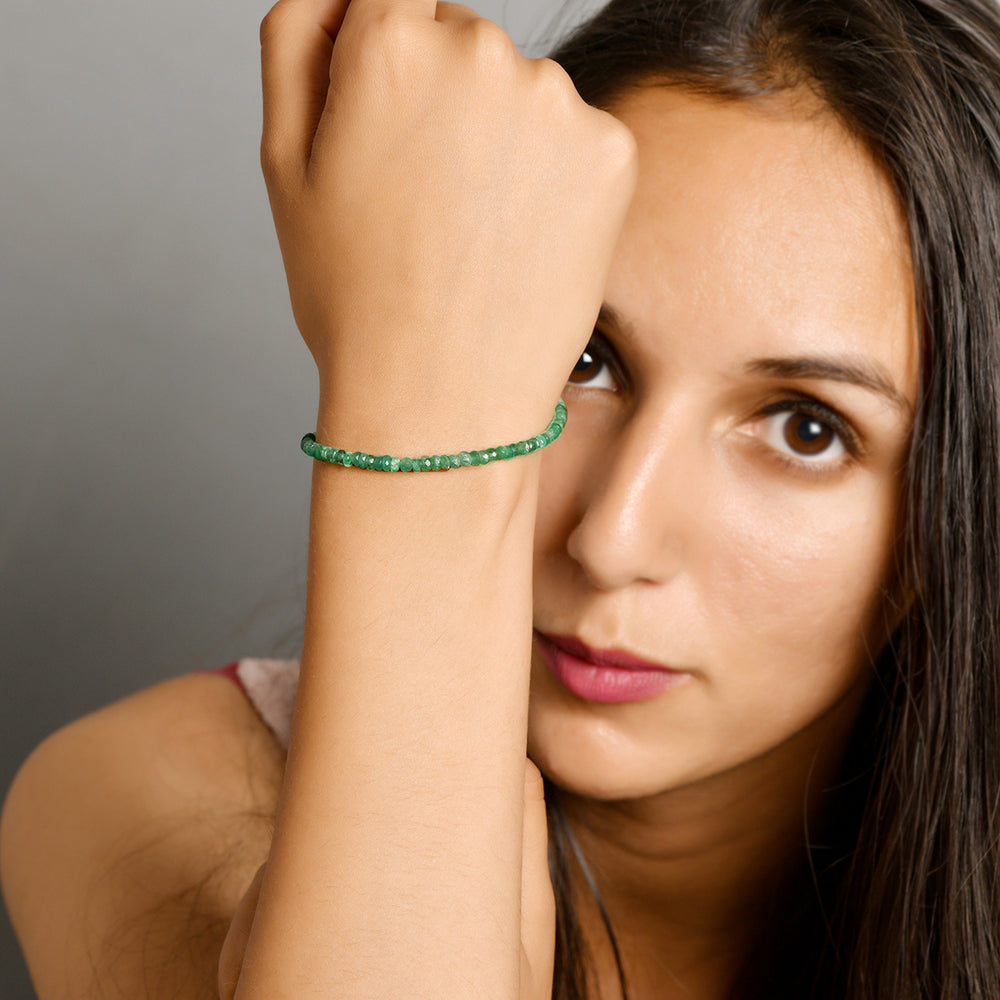 Emerald Sterling Silver Bracelet