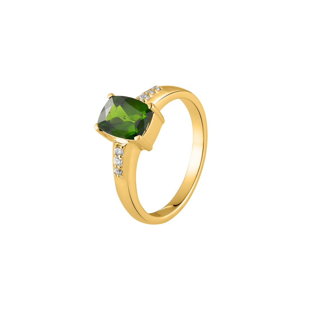 Chrome Diopside with Accents Silver Ring