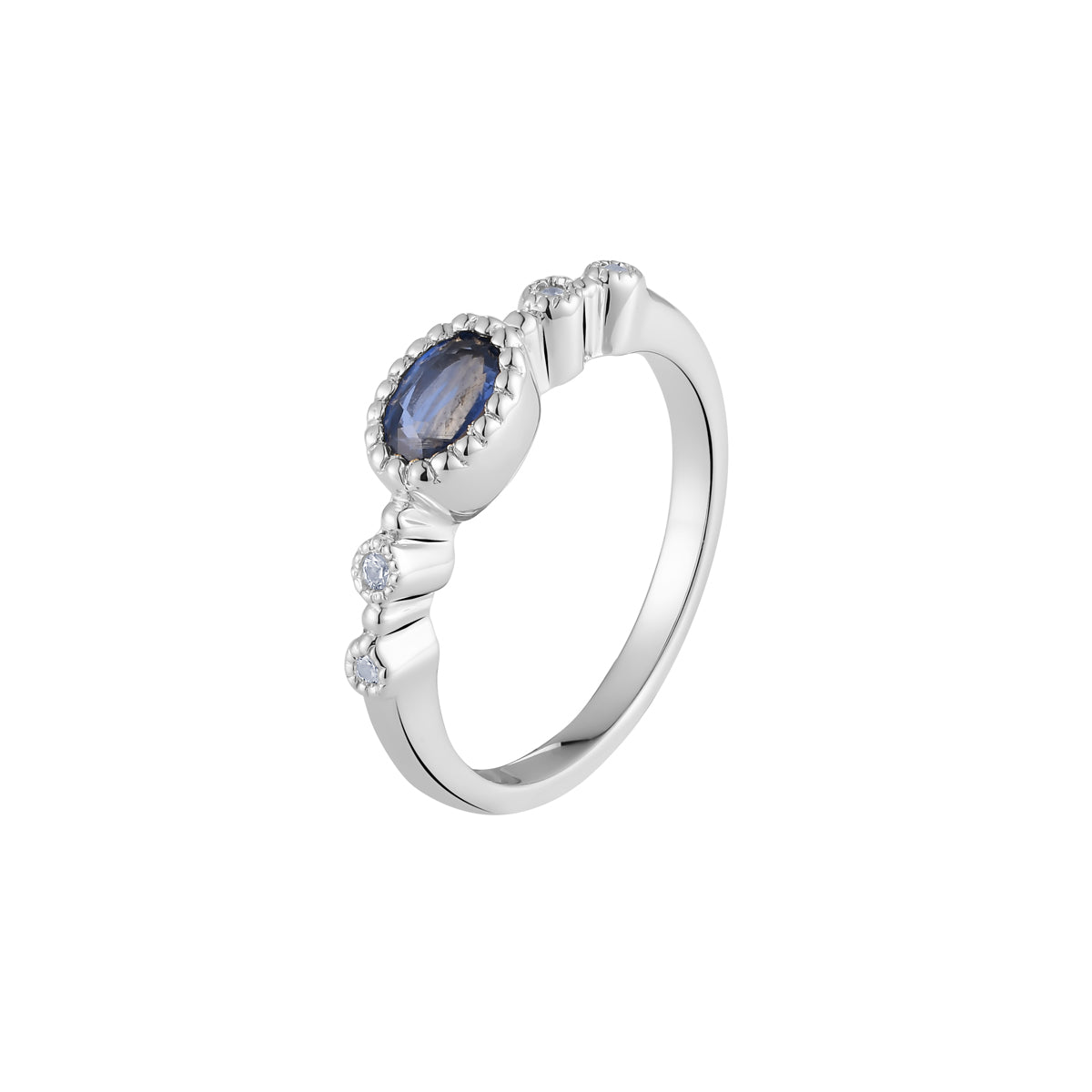 Kyanite and Zircon Silver Ring