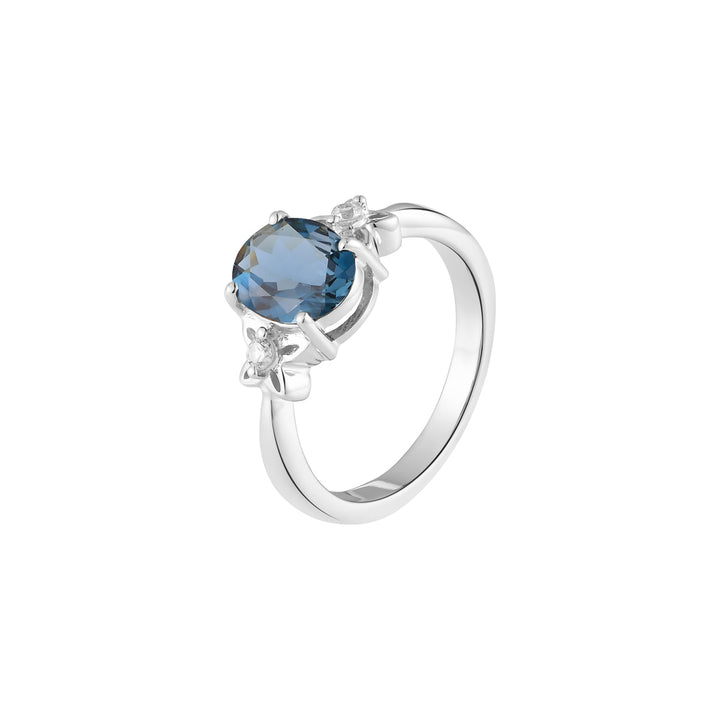 London Blue Topaz with Accents Silver Ring