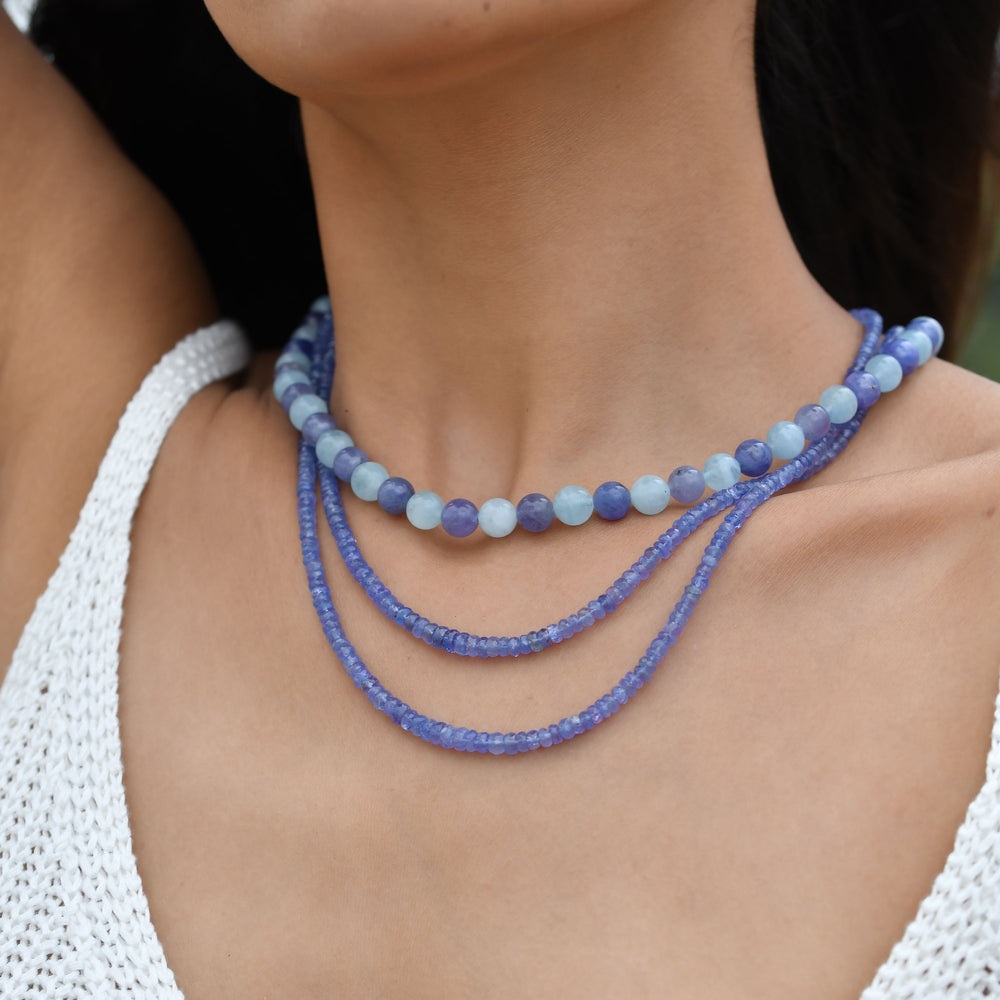 Sterling Silver Tanzanite Layered Necklace