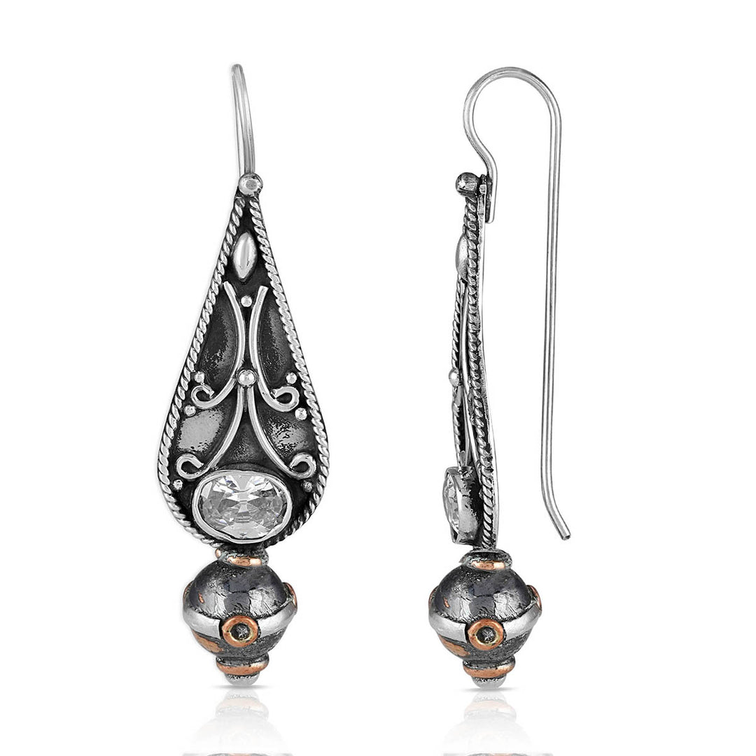 Zircon 925 Silver Dangle Earrings