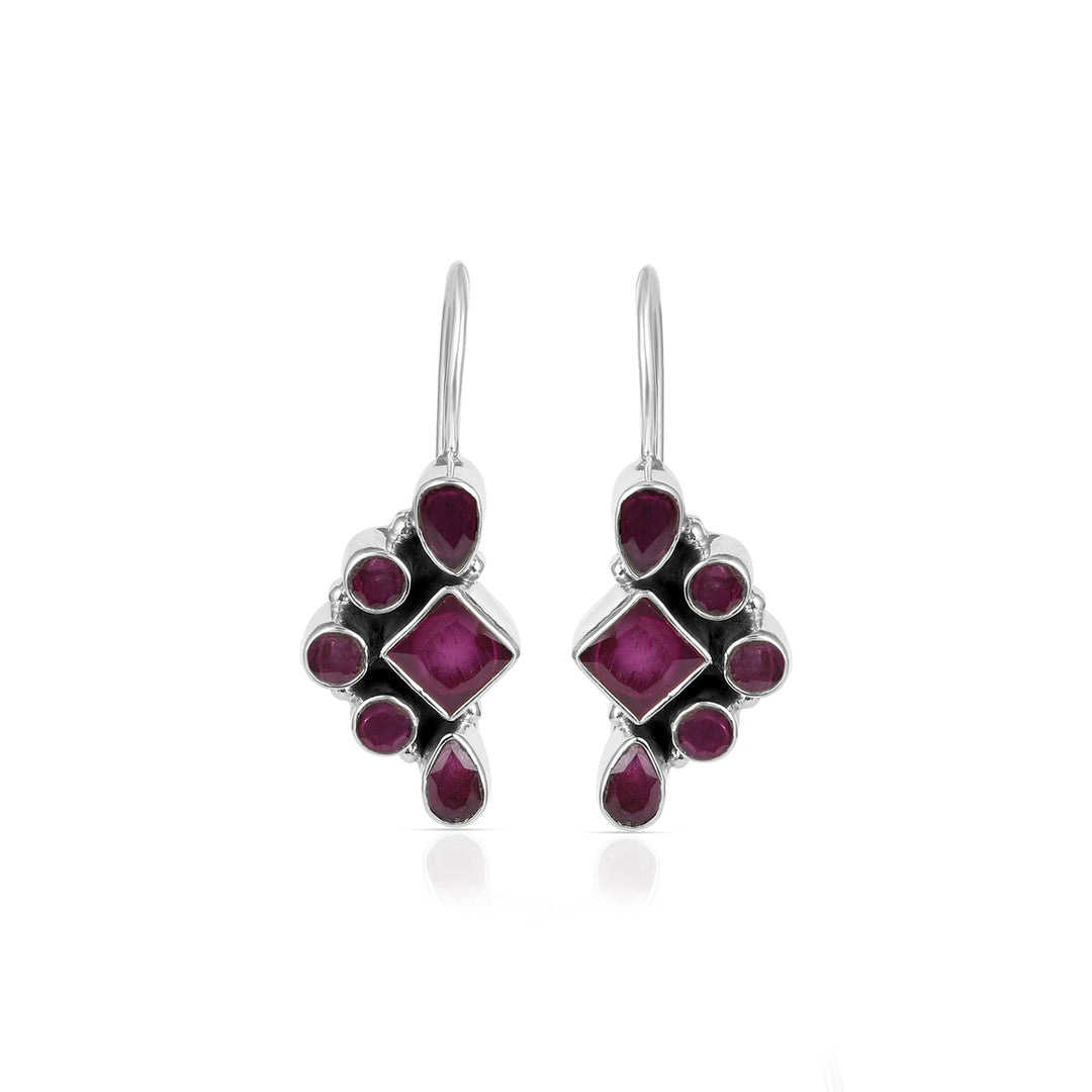 Ruby Handmade Dangle Earrings