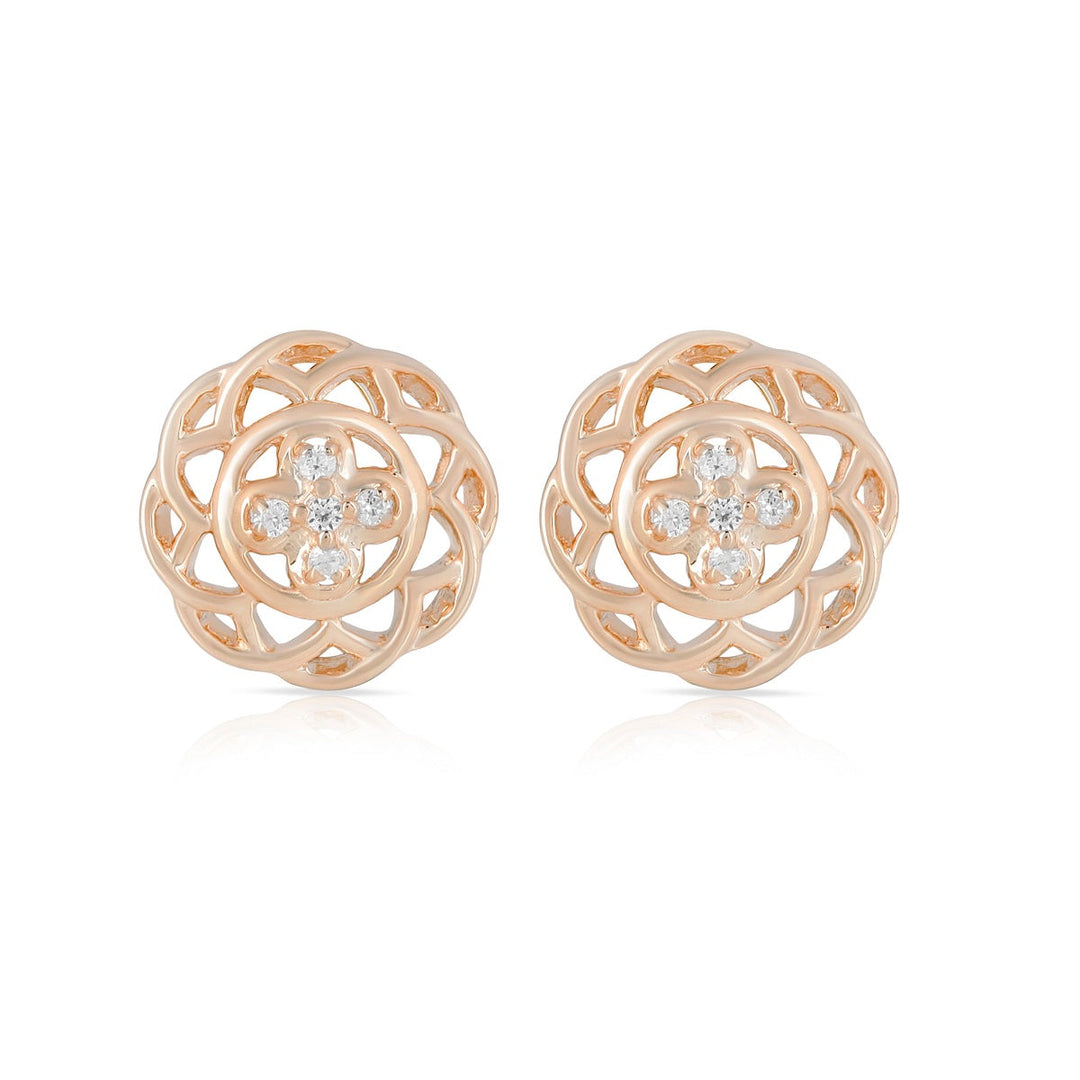 Cubic Zirconia Silver Stud Earrings