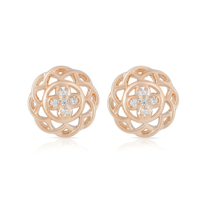 Cubic Zirconia Silver Stud Earrings