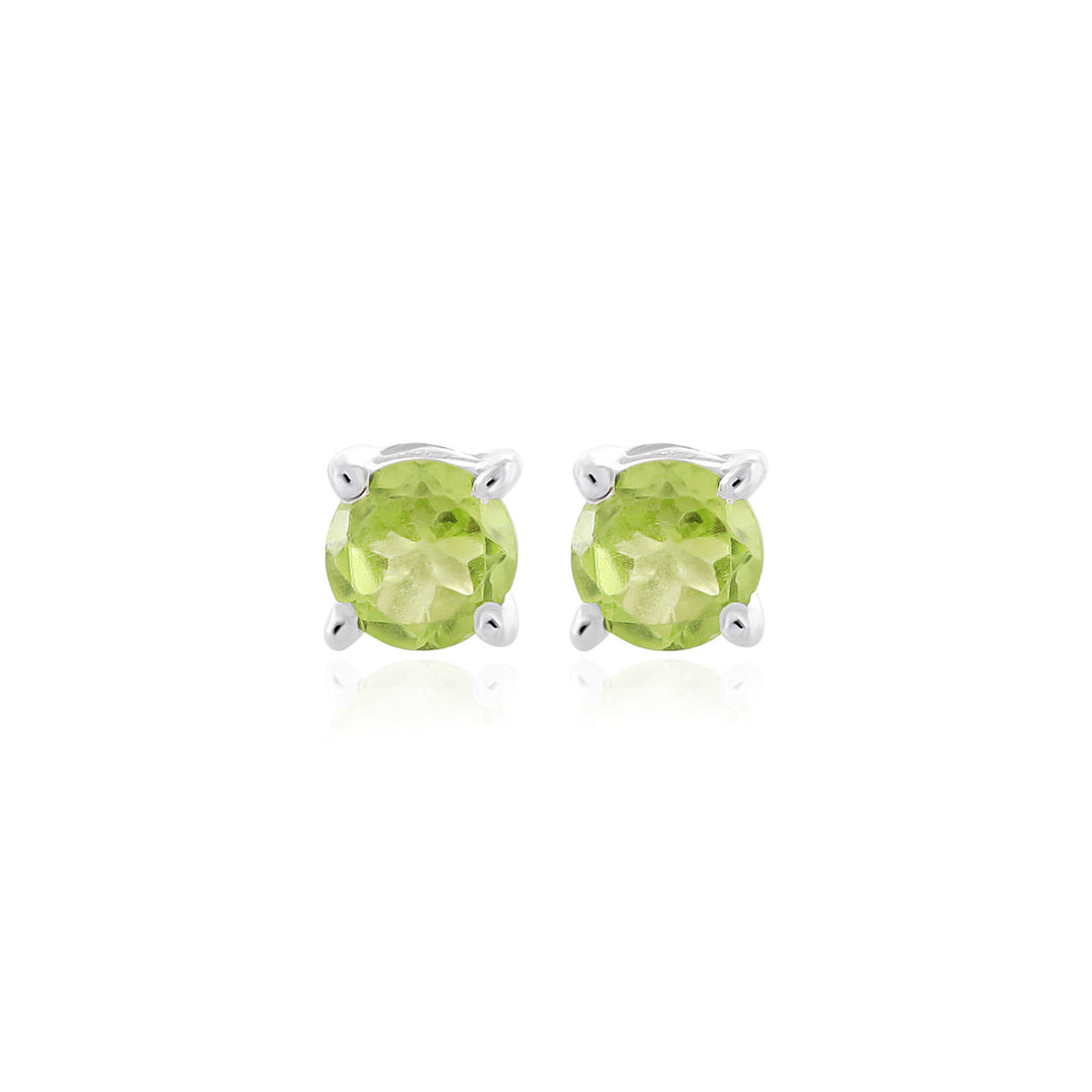 Sterling Silver Peridot Stud Earrings