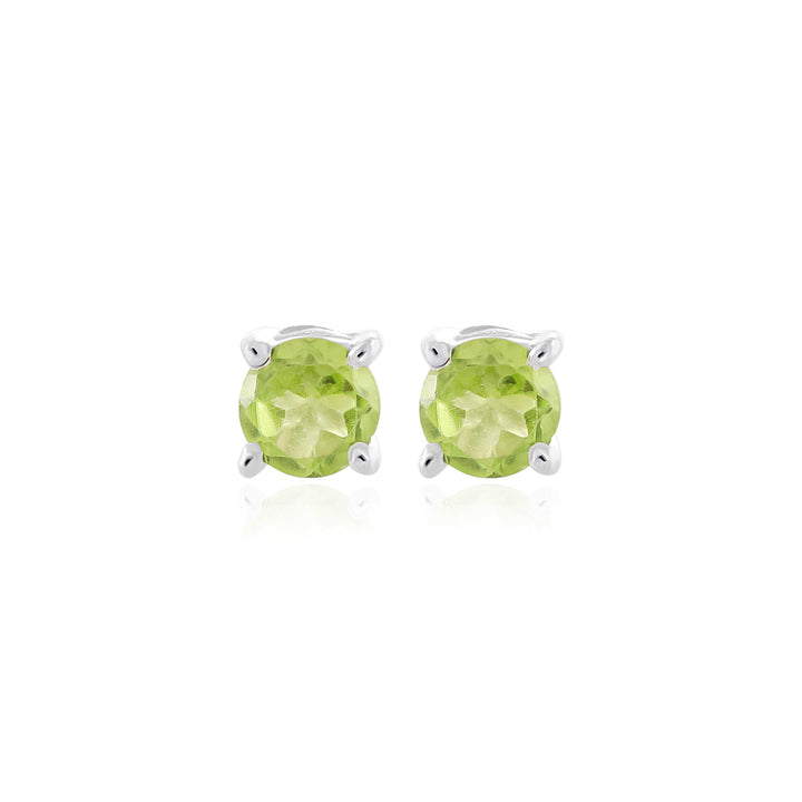 Sterling Silver Peridot Stud Earrings