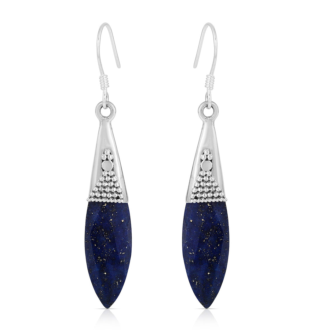 925 Silver Lapis Lazuli Dangle Earrings