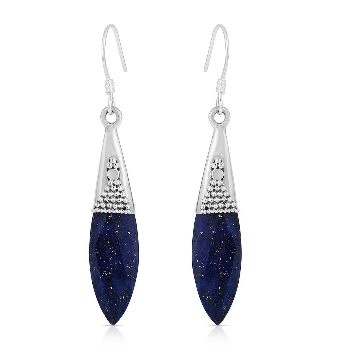 925 Silver Lapis Lazuli Dangle Earrings