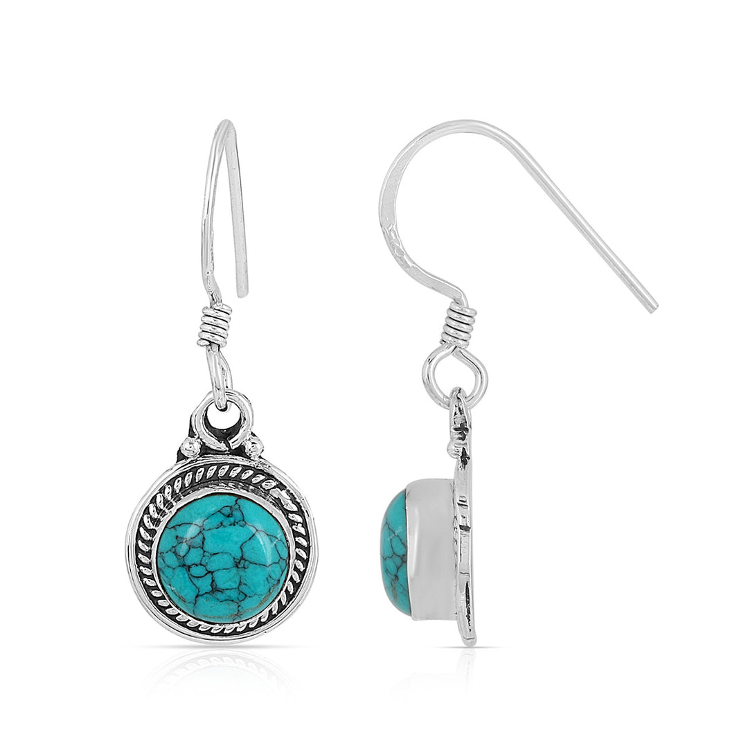 Handmade Turquoise Silver Earrings