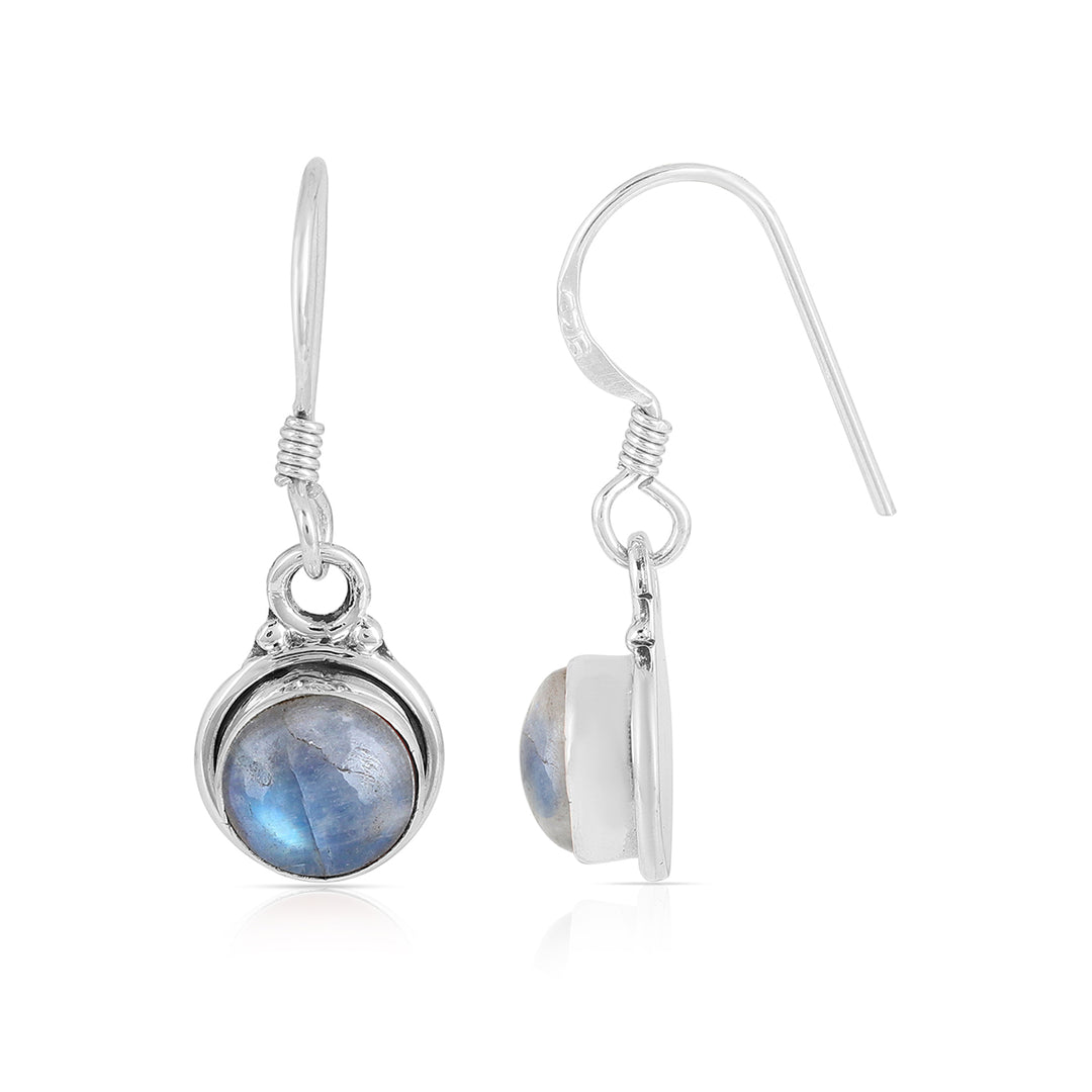 Rainbow Moonstone Handmade Silver Earrings